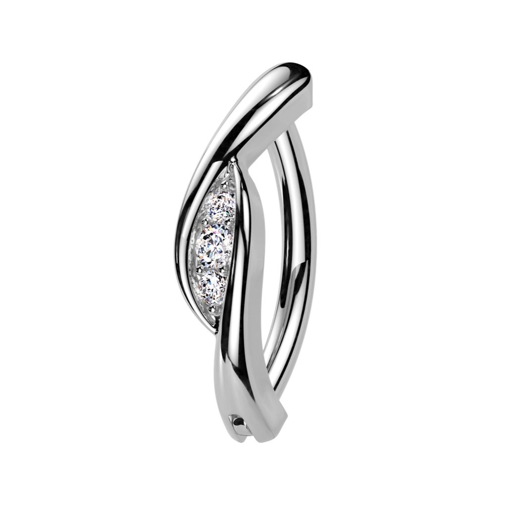 Piercing para ombligo tipo aro espiral