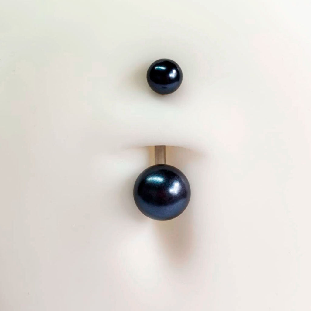 Piercing para ombligo perla sintética biocompatible