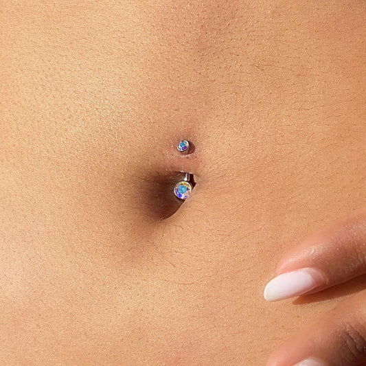 Piercing para ombligo con cristales de Swarovski