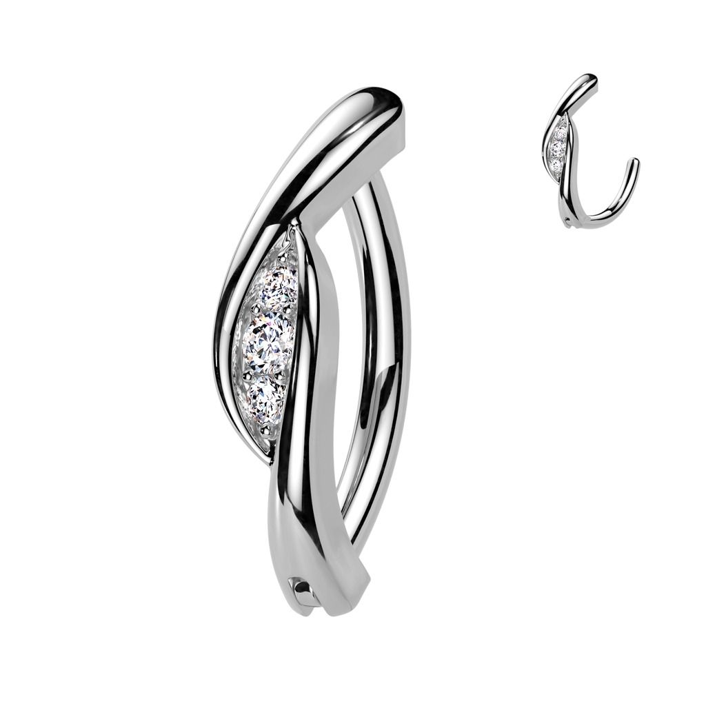Piercing para ombligo tipo aro espiral