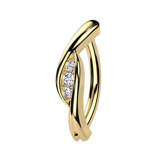 Piercing para ombligo tipo aro espiral