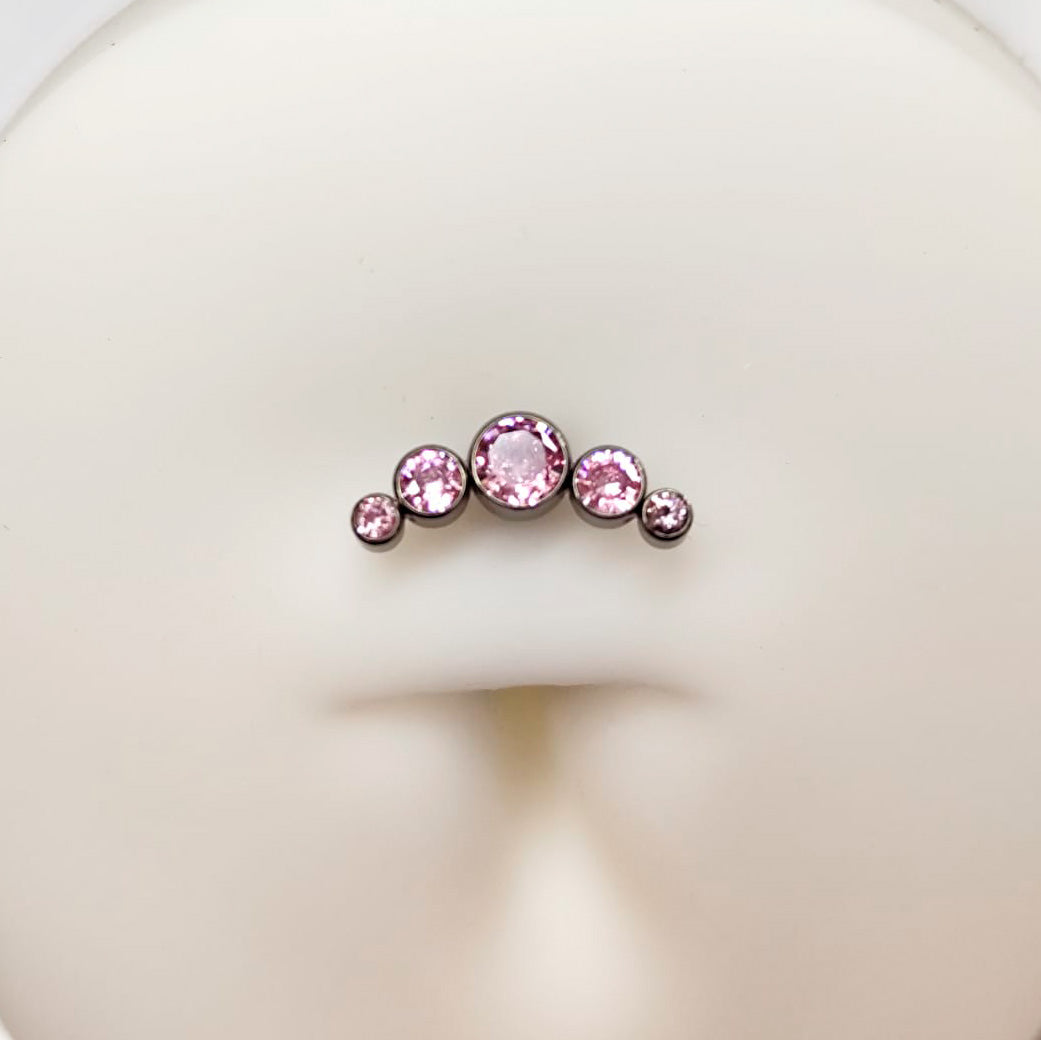 Piercing para ombligo cristales Swarovski pequeño