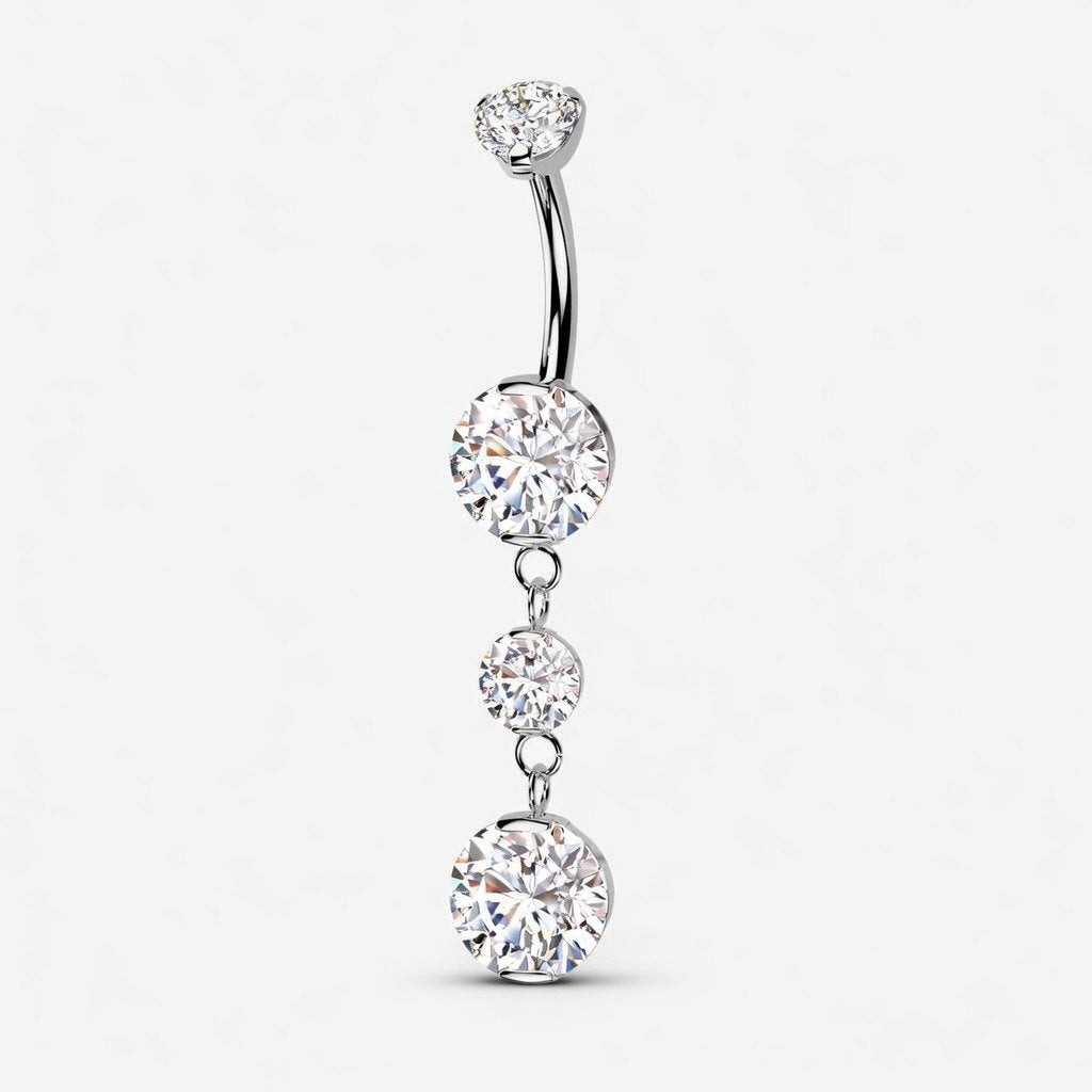 Piercing para ombligo de titanio con colgante