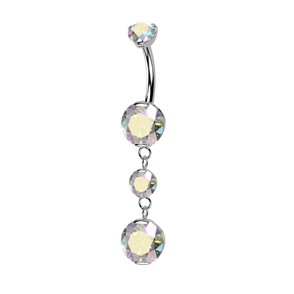 Piercing para ombligo de titanio con colgante