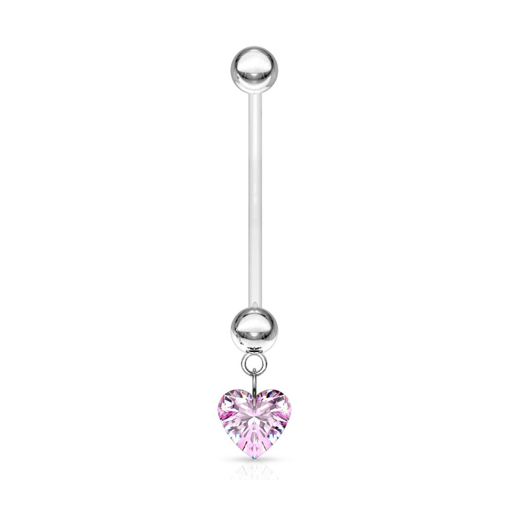 Piercing ombligo embarazo bioflex colgante corazón