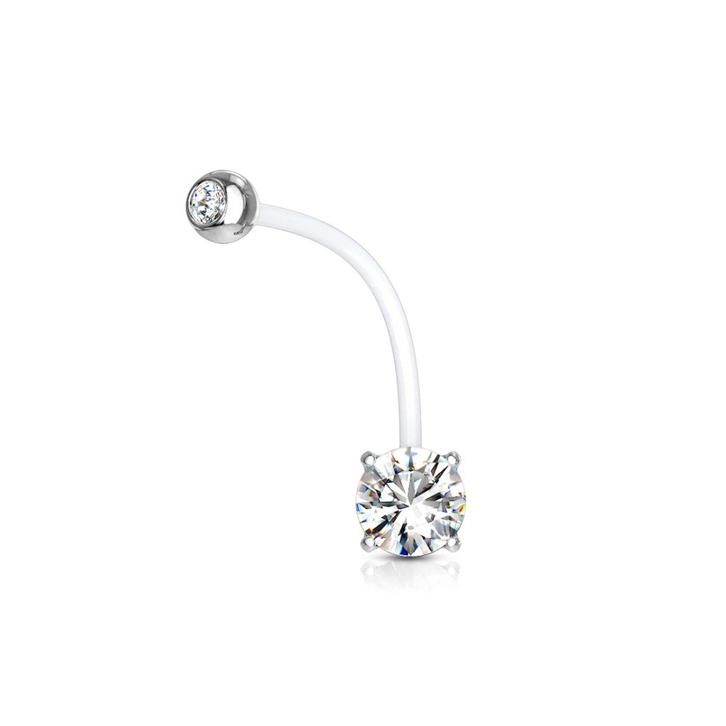 Piercing para ombligo embarazo sencillo