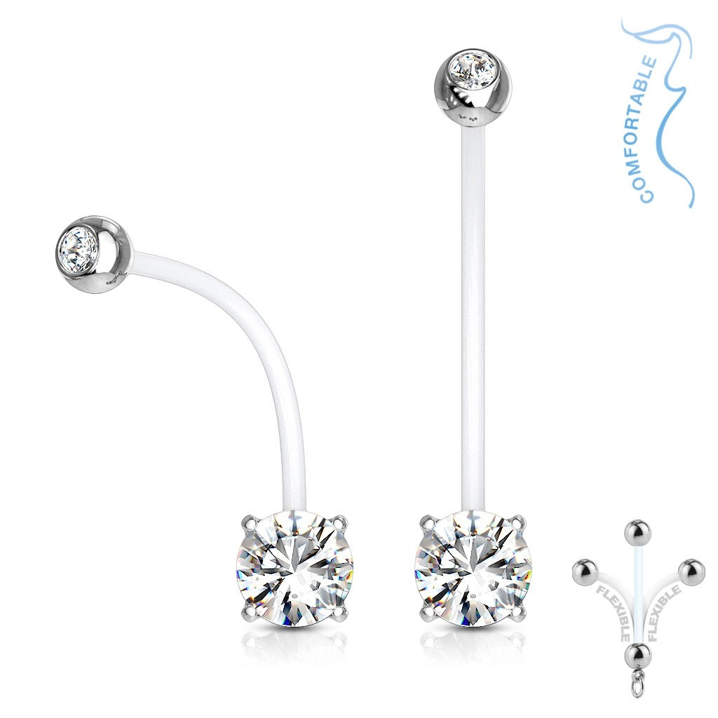 Piercing para ombligo embarazo sencillo