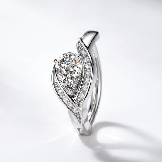 Piercing para ombligo de acero gota de cristal