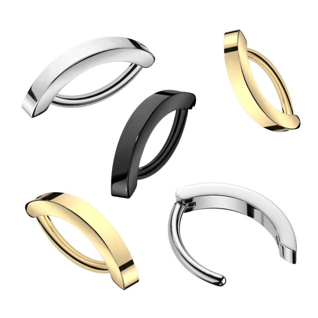 Piercing para el ombligo tipo aro de acero quirúrgico