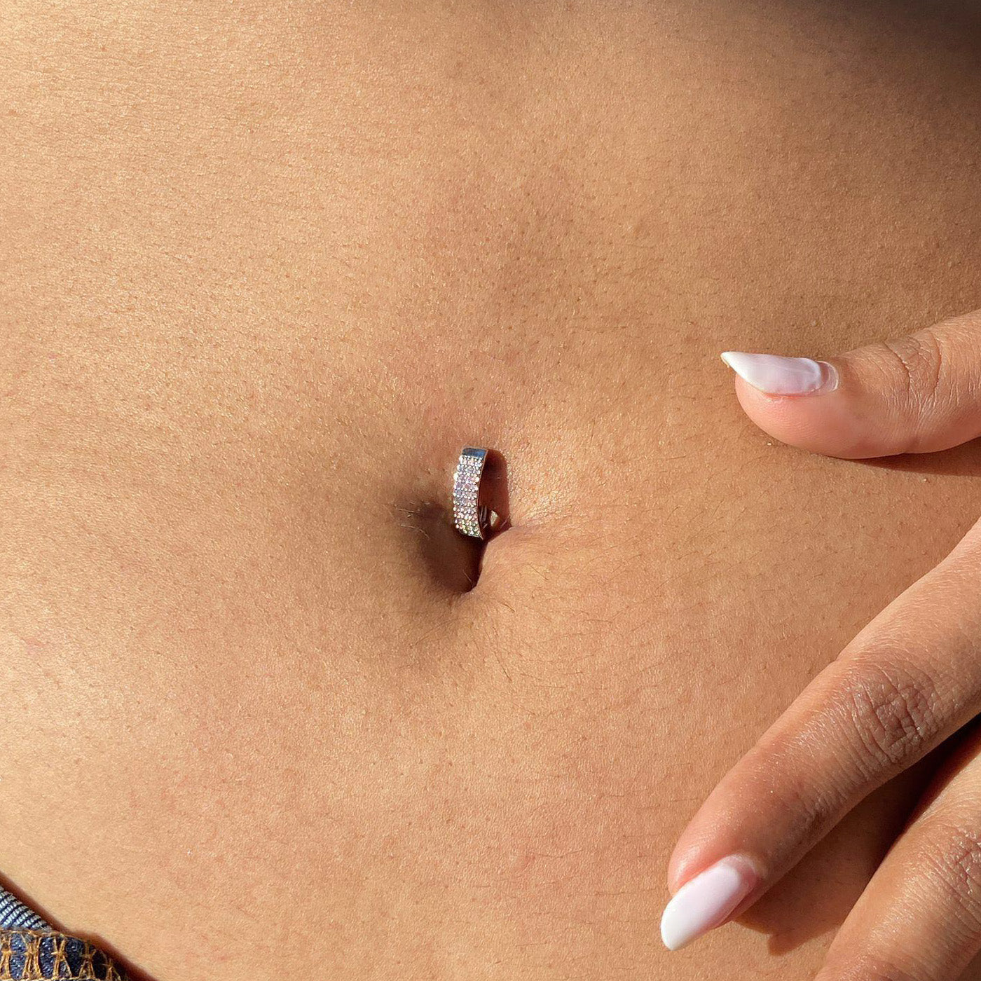 Piercing para ombligo aro de acero quirúrgico